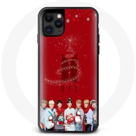 Coque de protection - BTS - Iphone 11 - Souple - Rouge - Cadeau de Noël 2023 rouge
