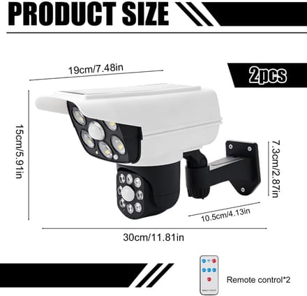 Allecto - Solar Dummy Camera - 360° Rotatable Neppencamera