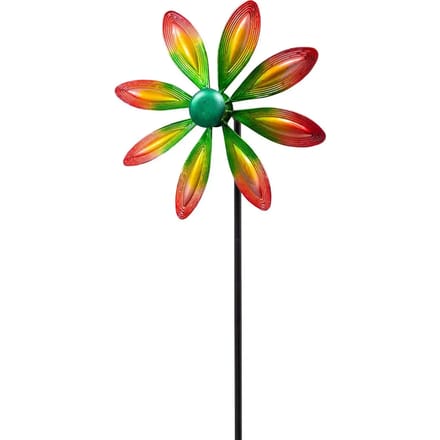 Windvanger HQ Metal Wind Spinner: Single Flower 110243 Multikleur 24 x 70 cm