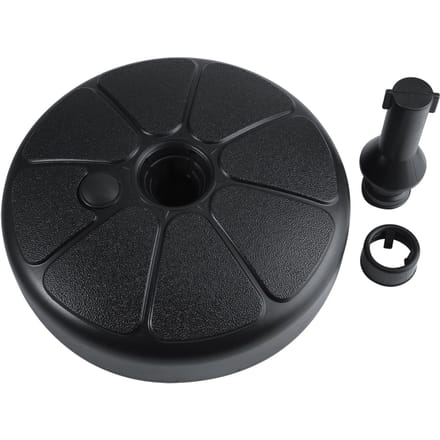 Kunststof Buiten Patio Tuin Tuin Ronde Vorm Water Zand Vulbare Parasolvoet Standaard Houder black