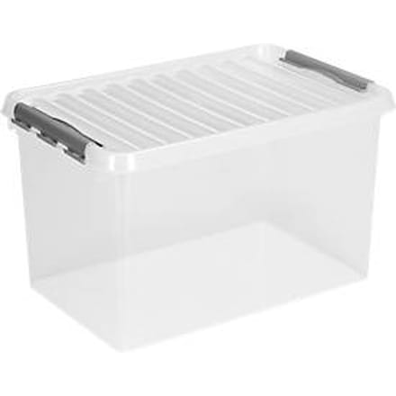 Opbergdoos Sunware Q-line - deksel - sluitclips - L 600 x B 400 x H 420 mm - 62 l