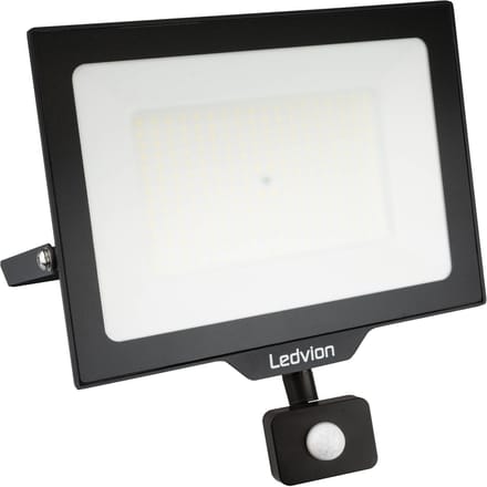 Ledvion - LED Breedstraler met Bewegingssensor - 150W - 4000K - 18000L - IP44