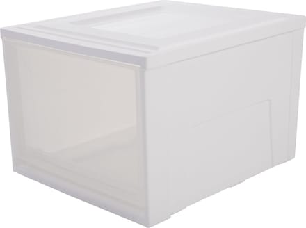 IRIS Maxi Drawer stapellade - 40L - Kunststof - Wit/Transparant