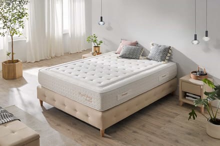 Royal Spring Pocketvering Matras - 90 x 200 cm - Wit - Visco-elastisch - Dubbelzijdig - Ergonomisch en Ademend