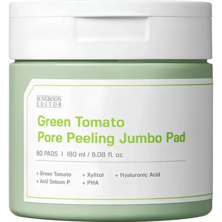 [SUNGBOON EDITOR] Groene Tomaat Pore Peeling Jumbo Pad 180ml 60EA white