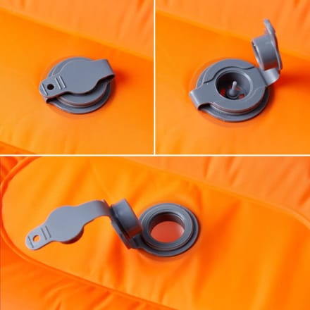 vidaXL - Kampeermatras - met - kussen - zelfopblazend - 1-persoons - oranje