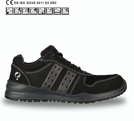 Quick Sport Zwart Laag QS0921 S3 - Zwart - 43