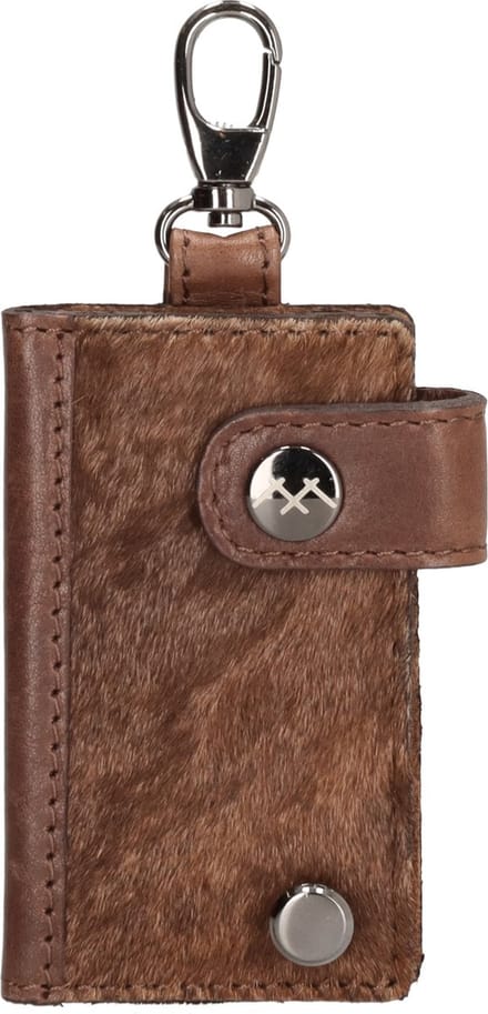 Hide & Stitches Mendoza Sleuteletui Dames - Sleuteltas voor Dames - Portemonnee van 100% Leder met drukknopen - Bruin