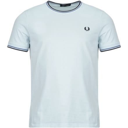 T-shirt met dubbel contrasterend biesje Fred Perry