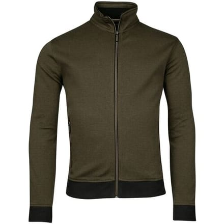 Baileys Vest Sweat Cardigan Zip 2-Tone Jacquard Doubleface Interlock Olive / male