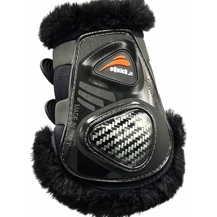 Vetlokbeschermers voor paarden met bont eQuick eCarbon Fluffy
