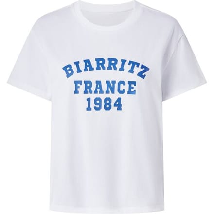 ESMARA Dames T-shirt (Wit/blauw, S (36/38))