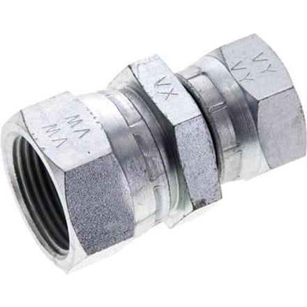 Rechte Verloopnippel G1/2 '' X G3/4 '' Binnendraad Hoge Druk Staal  60° Conus  175bar Hydrauliek