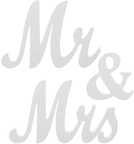 Dailygoods- Brieven Mr Mrs - Bruiloft Decoratie - Houten Tafel