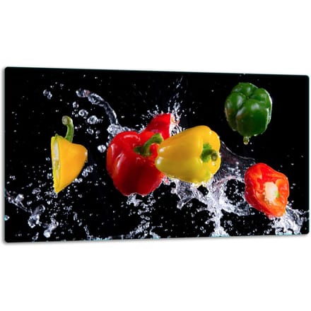 TMK ArtDeko - Snijplank - Glas - 52x30cm - Paprika Motief