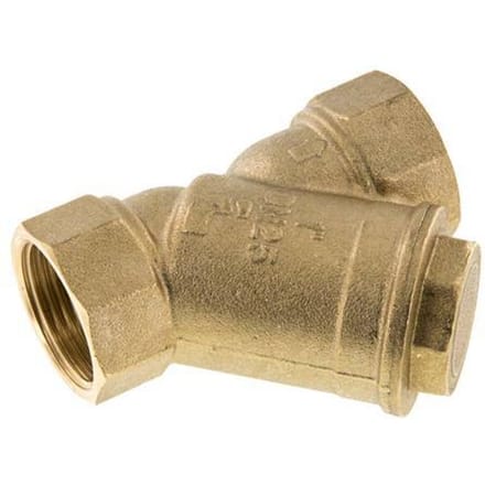 G 1'' Messing Y-filter 0.5 mm Maaswijdte 20 Bar NBR - SLB-100