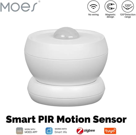 ZigBee Bewegingssensor | Wifi | App bediening | Wandmontage | Detectie 150 graden | Tuya Smart Life | Wit