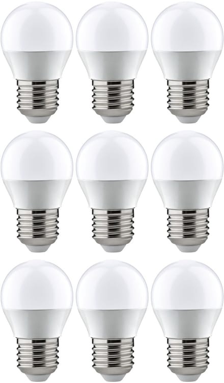 Set LED-kogellamp E27 230V 3x470lm 3x5,5W 2700K Opaal