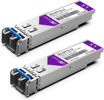 SFP Transceiver Module - Glasvezel Adapter - Netwerk Uitbreiding - Single Mode 10km - 2 stuks - Zilver