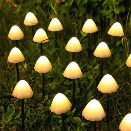 Allecto - Solar Fairy Lights - 12 Led Tuinlamp - Paddenstoelvormig