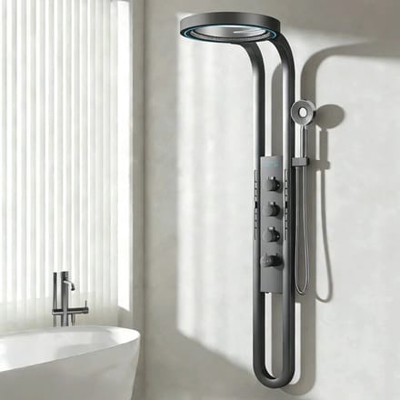 M-Goods - Regendouche - Doucheset met Digitaal Display - Rugnevel & LED Sfeerverlichting - Douchekop 40,2 cm