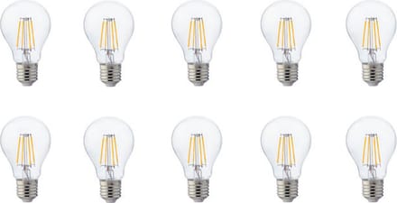 LED Lamp 10 Pack - Filament - E27 Fitting - 4W - Natuurlijk Wit 4200K