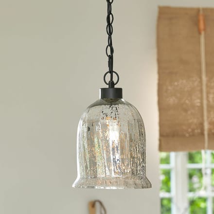 LOBERON Hanglamp Yvron antiekzilverkleurig/zwart