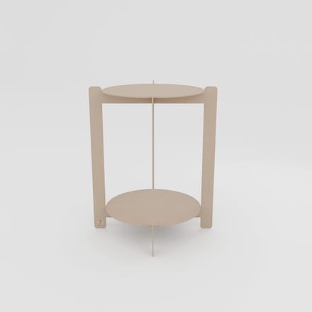 Bijzettafel Solis | Metaal | Champagne - Clay | L50xB50xH60cm