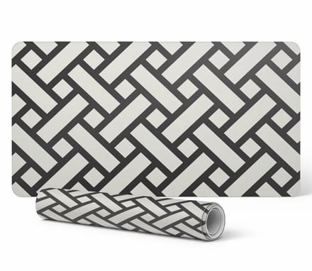 Moderne bureauonderlegger voor thuiswerken, geometrisch patroon, 120x60 cm