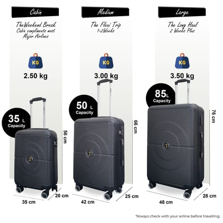 Robuuste ABS harde schaal zwarte 8 wielen bagage reiskoffer