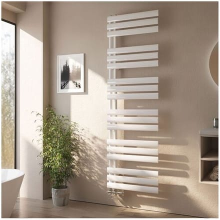 EMKE Handdoekradiator, zijaansluiting, Wit, 174 x 50 cm, 683 Watt