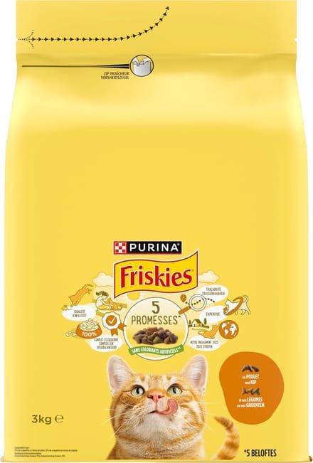 Friskies droogvoer voor katten - kip & groenten 3kg