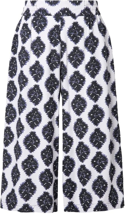 Studio Untold - Dames - Culotte wijde pijpen all-over print - Off-white - Maat 46