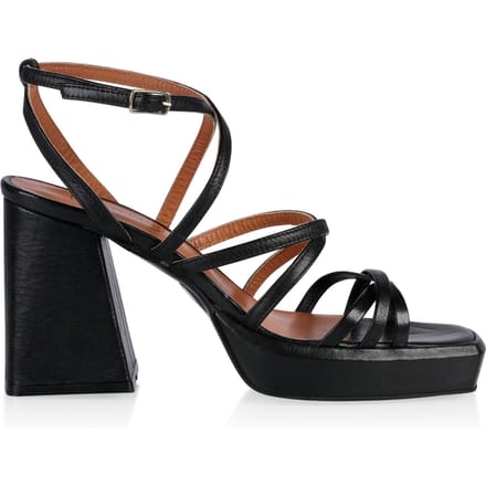 DWRS label Tumba Leer Black Größe: 37 | Sandalen Outlet | Damen | Schwarz