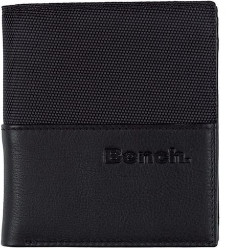 Bench Carbon portemonnee 9 cm - Jongens - Staand formaat - schwarz