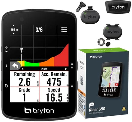 Bryton Rider 650 T GPS Fietscomputer Bundel