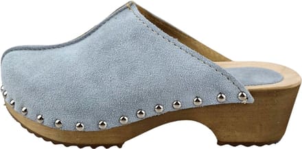 Dina Lykke Clog - suede edition - Mint blue - maat 35