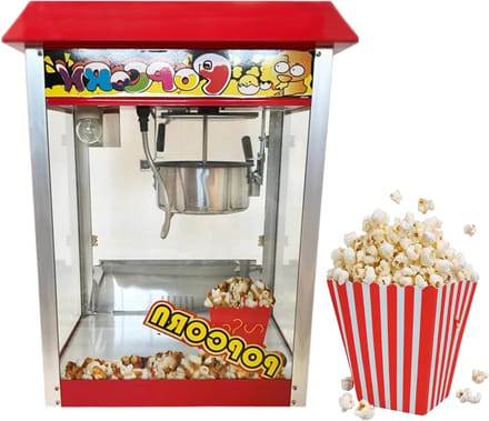 Popcorn Machine - Snack Maker - Feestjes Organiseren - Roestvrij Staal - 2.2 Liter - Rood