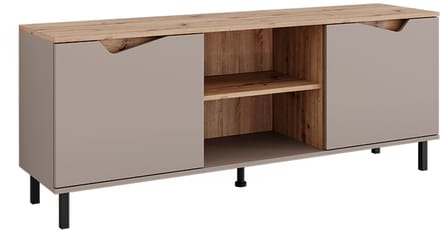 Vicco Marelle TV-meubel – 150 x 60 cm met 2 deuren Grijs/Artisan