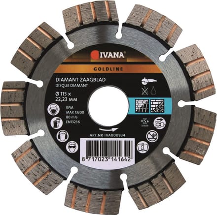 Ivana Diamantzaag Universeel Goldline Ã˜125x22.23mm