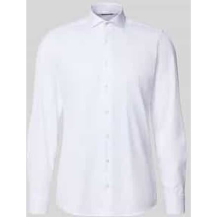 Slim fit zakelijk overhemd van twill