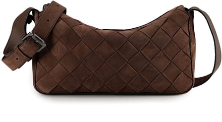 LIEBESKIND BERLIN Leren schoudertas Sky II Hobo Roasted Coconut donkerbruin