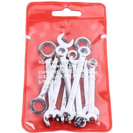 10 STUKS Mini Steeksleutelset Staal Inch Open Einde Kleine Sleutelset voor Repareren Monteren pink