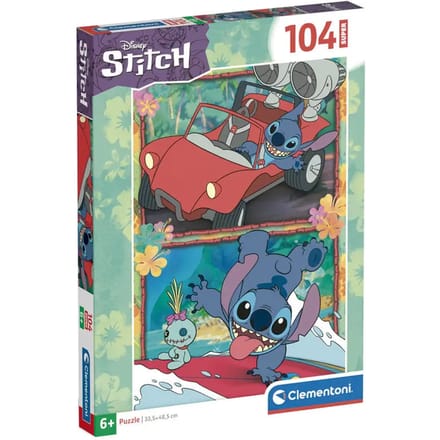 Clementoni - Puzzel - 104 Stukjes - Stitch Disney Avontuur - Vanaf 6 Jaar