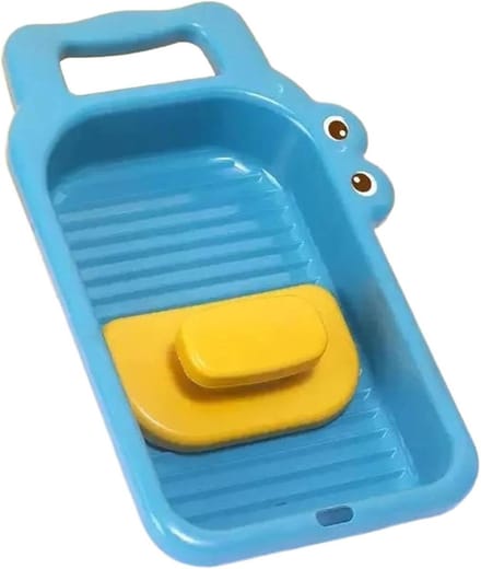 Mini Wasbord - Handwas Plank - Ondergoed Wassen - Draagbaar Ontwerp - 32 cm - Blauw