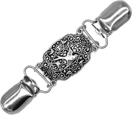 Fako Bijoux® - Vestsluiting - Vestclip - Sjaalspeld - Vestklem - Zwaluw - Zilverkleurig