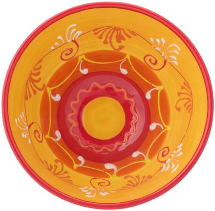 J-Line kom - keramiek - oranje/rood - medium