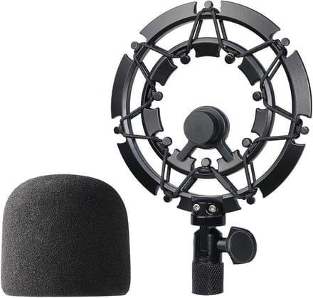 Shock Mount voor Blue Yeti Microfoon met Microfoonhoes en Popfilter voor Geluiddemping en Vibration Reductie