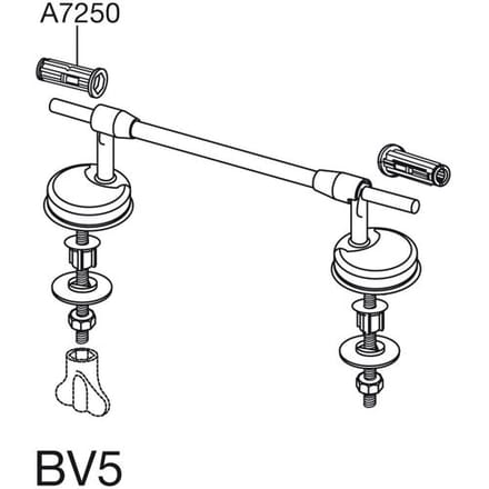 Pressalit special hinge BV5 universal for toilet seat without cover BV5999