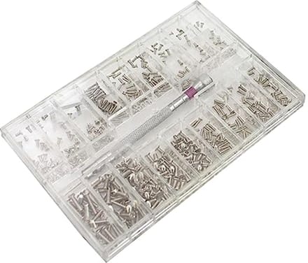 500 Stuks Microschroeven Set met Mini Schroevendraaier voor Bril en Kleine Voorwerpen